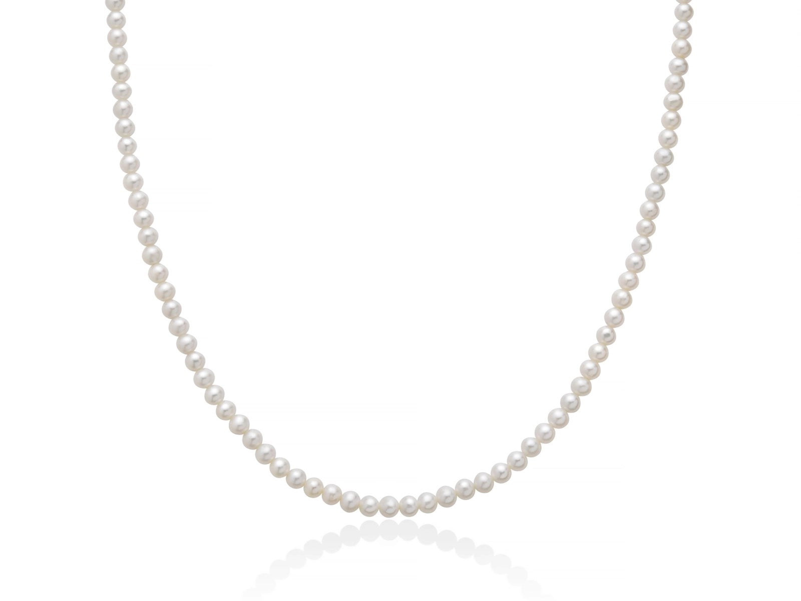 Collana Miluna perle con chiusura IN ORO BIANCO 18KT, 4,5-5MM - PCL6773
