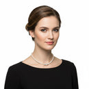 Collana Miluna di perle Oriente con sfere in oro bianco 18kt diamantate - PCL6970