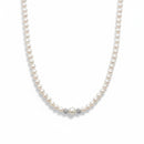 Collana Miluna di perle Oriente con sfere in oro bianco 18kt diamantate - PCL6970