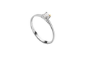 Perdirtiche - Anello solitario in oro bianco 18kt e diamante 0.15ct - PDC001-015