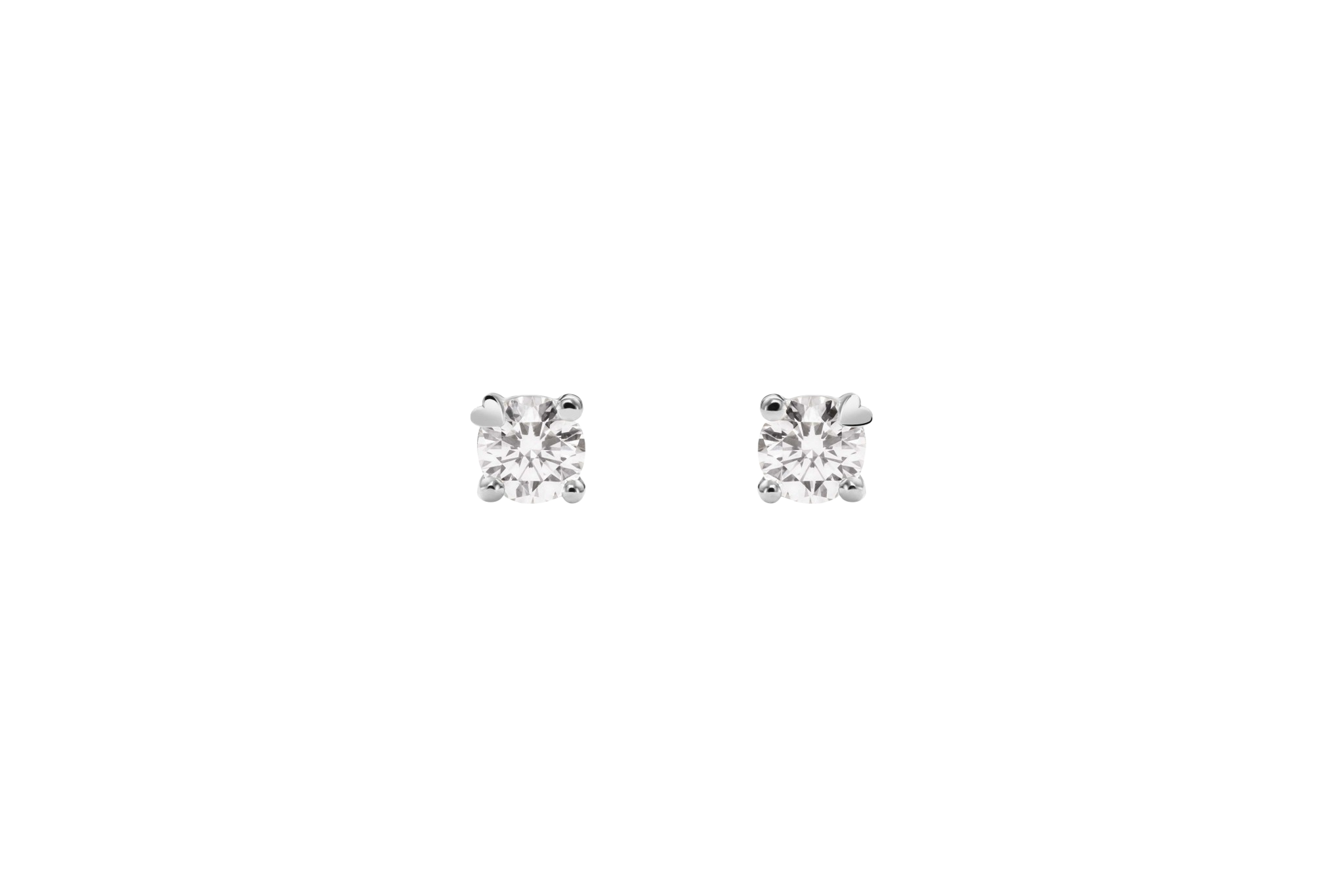 Perdirtiche - Orecchini punto luce in oro bianco 18kt e diamanti 0.30ct - PDC003-030