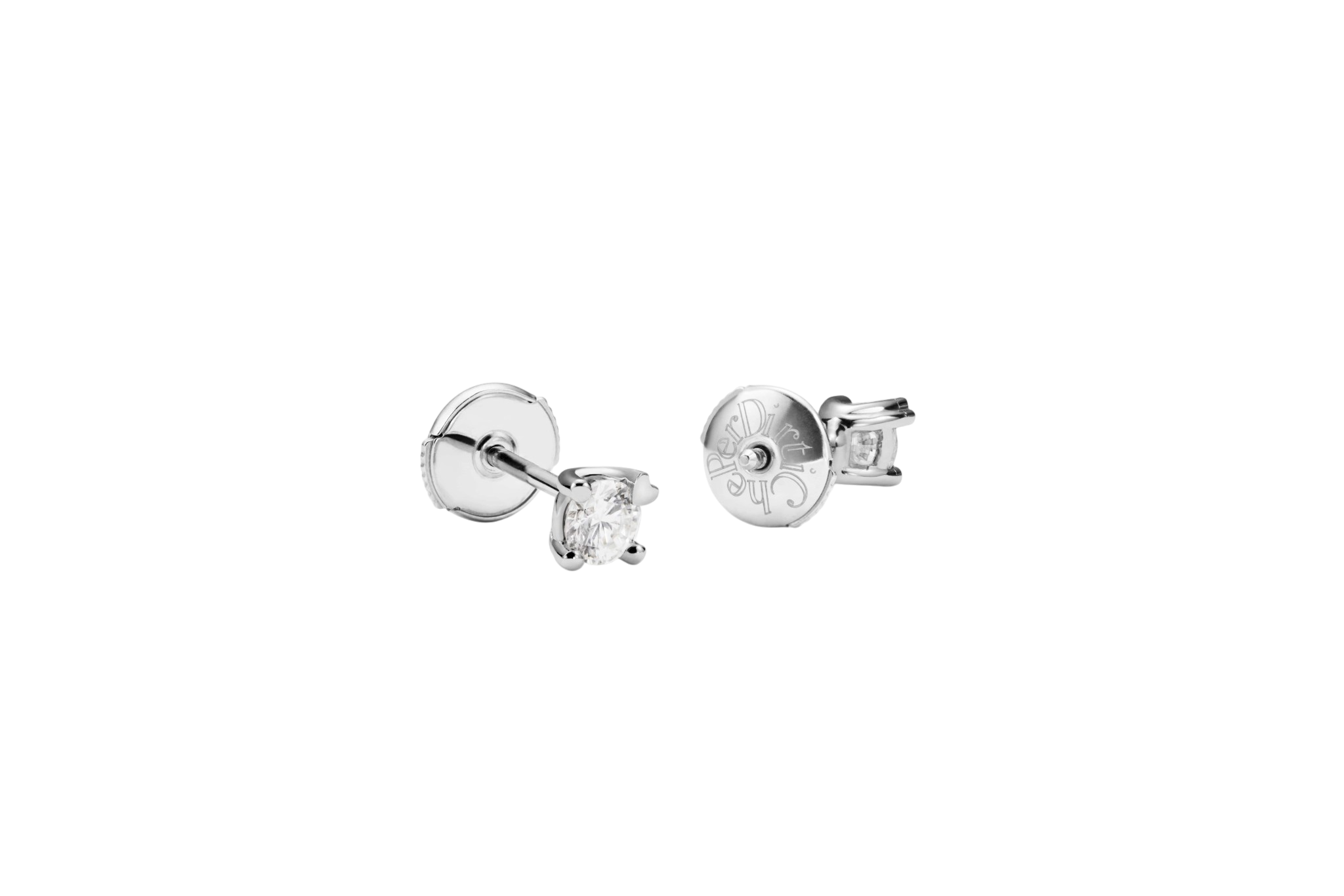 Perdirtiche - Orecchini punto luce in oro bianco 18kt e diamanti 0.30ct - PDC003-030