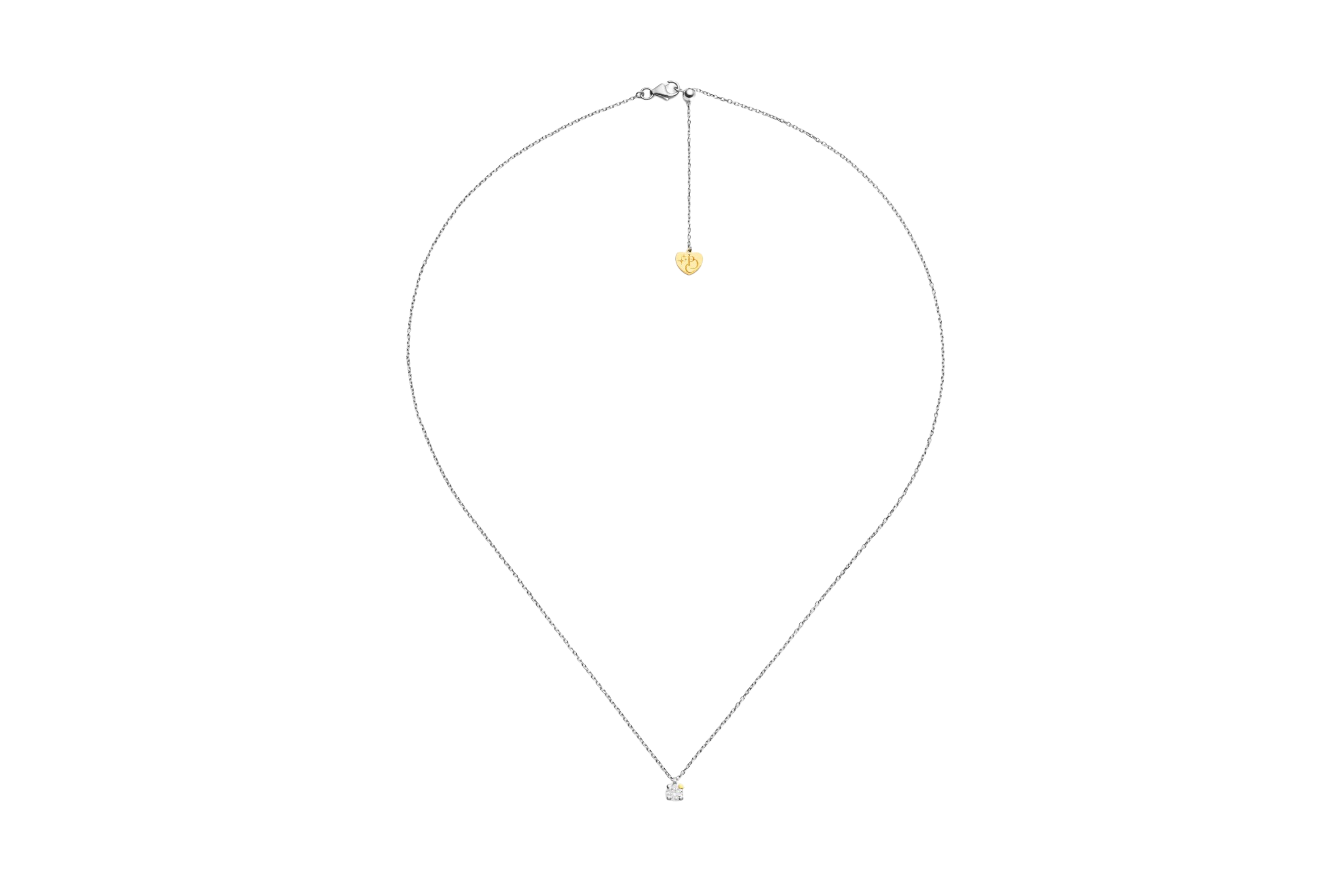 Perdirtiche - Girocollo punto luce in oro bianco 18kt e diamanti 0.20ct - PDC004-020