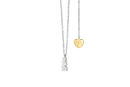 Perdirtiche - Girocollo Trilogy a scalare in oro bianco 18kt e diamanti 0.30ct - PDC006-030