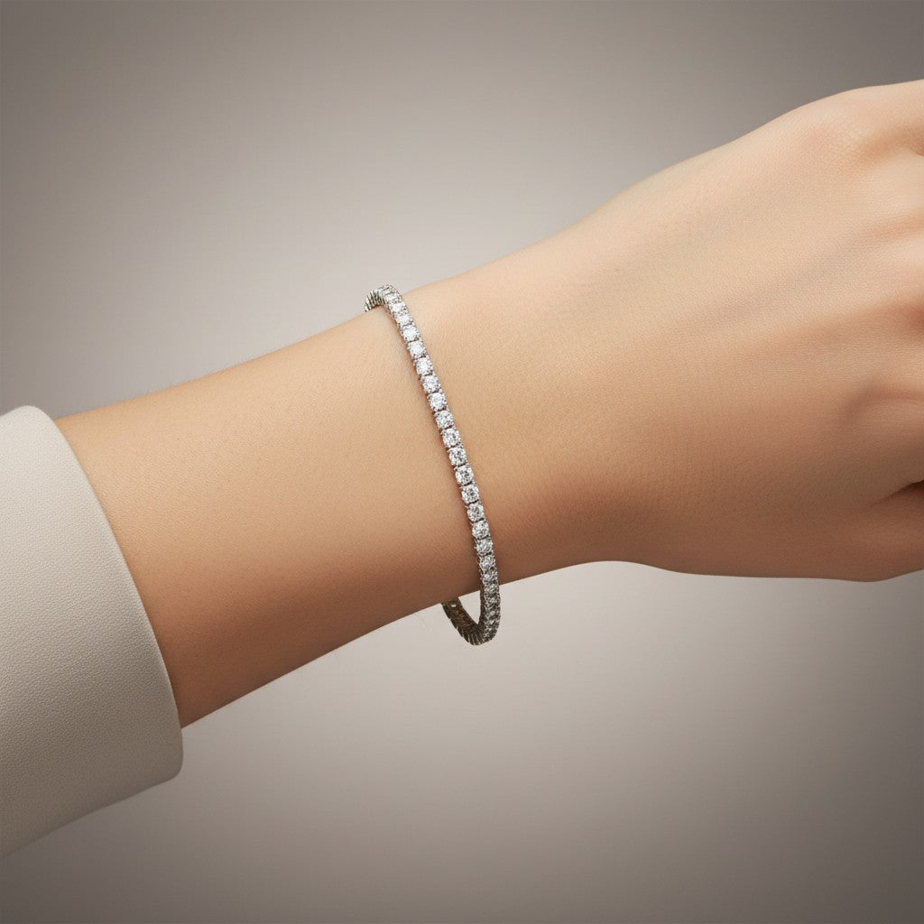 Perdirtiche - Bracciale tennis in oro bianco 18kt e diamanti 1.70ct - PDC015-170