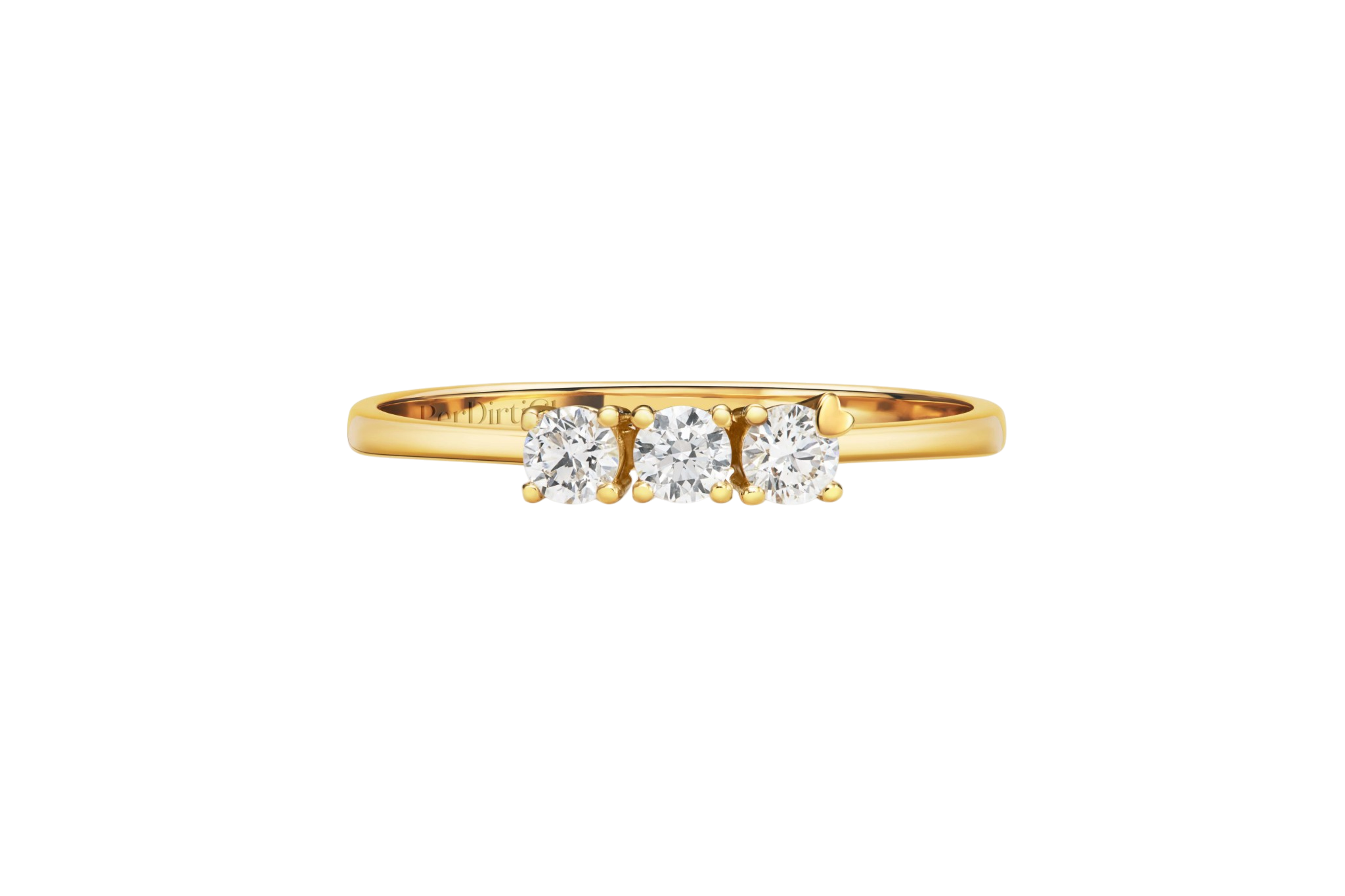 Perdirtiche - Anello trilogy in oro giallo 18kt e diamanti 0.25ct - PDC021-025