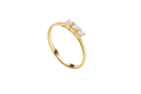 Perdirtiche - Anello trilogy in oro giallo 18kt e diamanti 0.25ct - PDC021-025