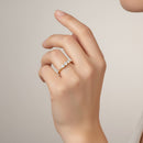 Perdirtiche - Anello trilogy in oro giallo 18kt e diamanti 0.25ct - PDC021-025