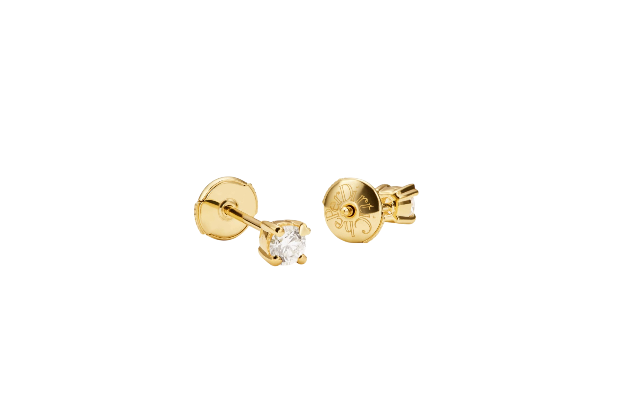 Perdirtiche - Orecchini punto luce in oro giallo 18kt e diamanti 0.30ct - PDC022-030