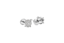 Perdirtiche - Orecchini punto luce in oro bianco 18kt e mosaico di diamanti 0.30ct - PDC042-030