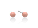 Orecchini Miluna, collezione Terra e Mare, pasta di corallo rosa e chiusura in argento 925- PER2407
