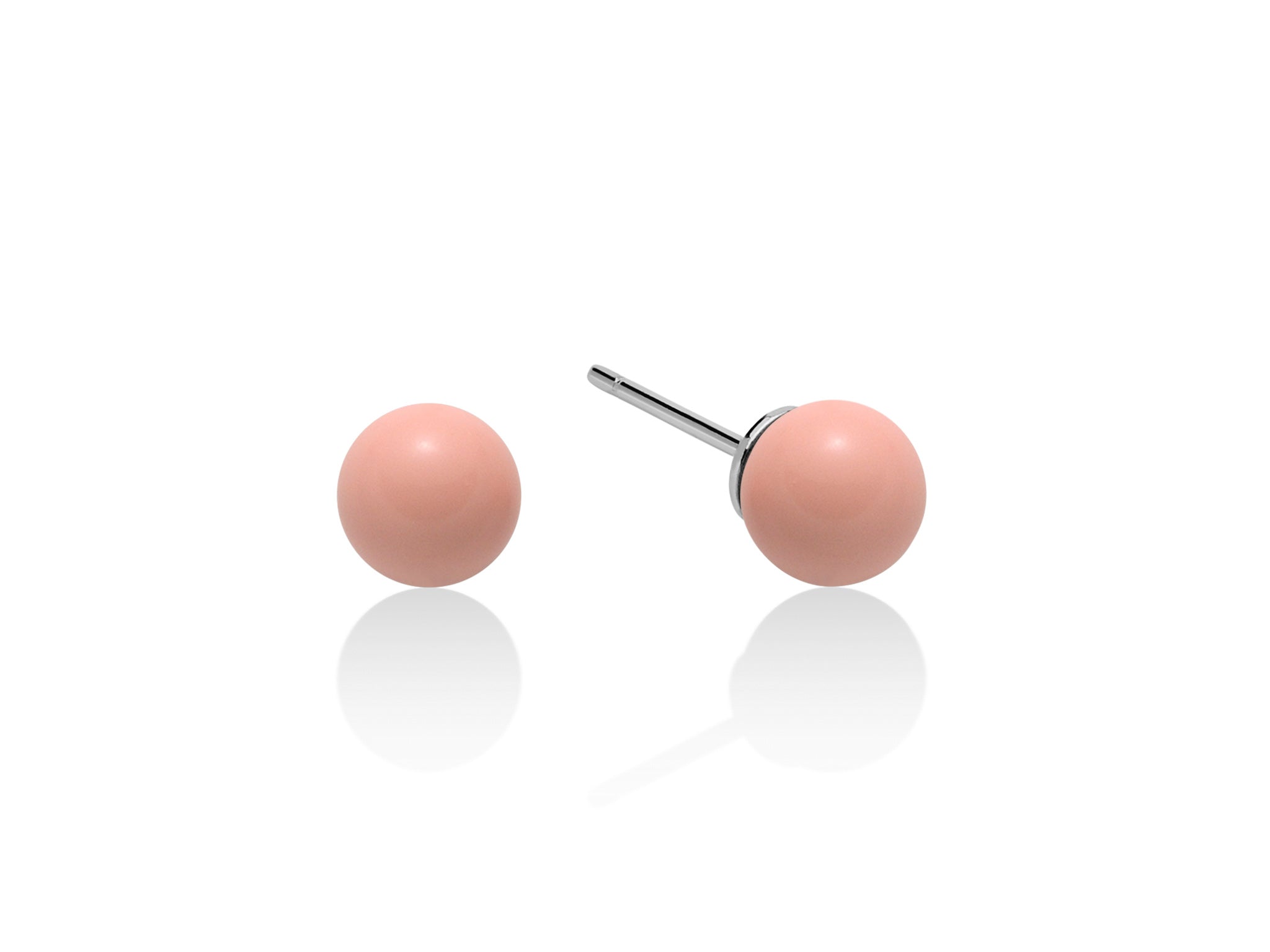 Orecchini Miluna, collezione Terra e Mare, pasta di corallo rosa e chiusura in argento 925- PER2407