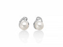 Miluna Orecchini di perle Oriente 7-7.5mm con elemento sinuoso in oro bianco 18 kt e diamanti - PER2664