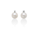 Orecchini Miluna di perle freshwater in oro bianco 375, con punto luce  - PER2738X