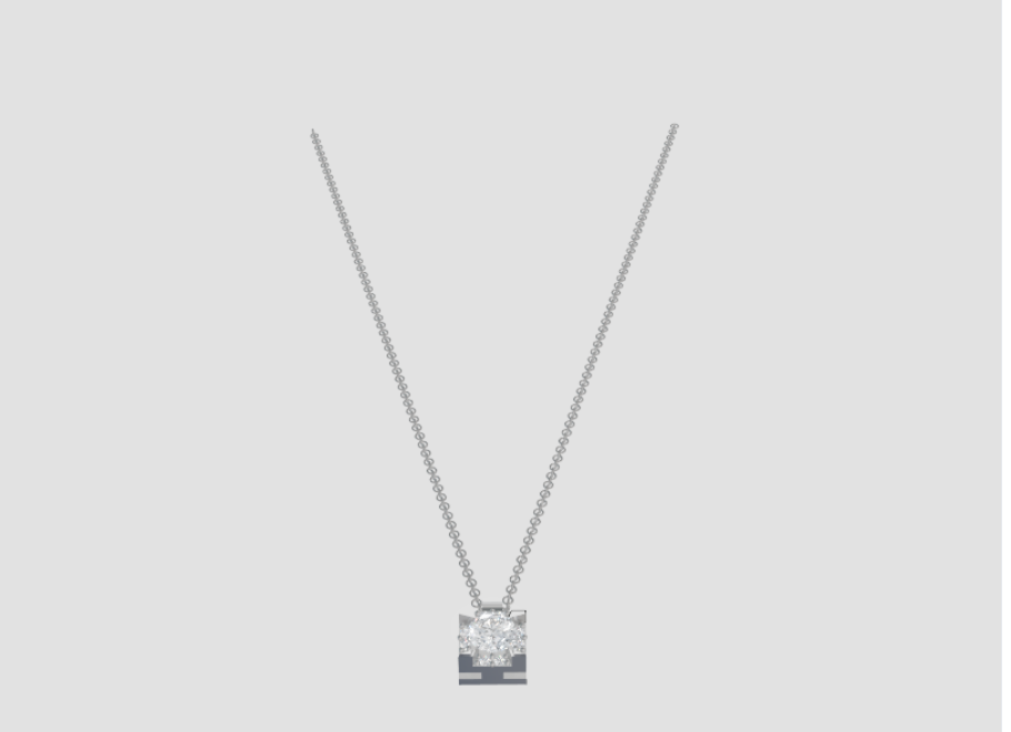 GOLAY - GIROCOLLO PUNTO LUCE CON DIAMANTI TRA LE GRIFFE A ROMBO 0,12ct - PLC001DI010R