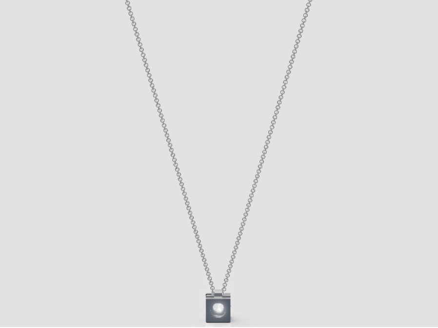 GOLAY - COLLANA PUNTO LUCE  IN ORO BIANCO 18KT CON DIAMANTI TRA LE GRIFFE, 0.28ct - PLC001DI025