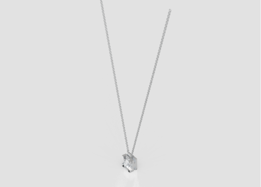 GOLAY - COLLANA PUNTO LUCE  IN ORO BIANCO 18KT CON DIAMANTI TRA LE GRIFFE, 0.28ct - PLC001DI025