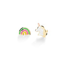 LE BEBè RPIMEGIOIE - TOYS  - ORECCHINI ORO GIALLO 9KT CON UNICORNO E ARCOBALENO - PMG058