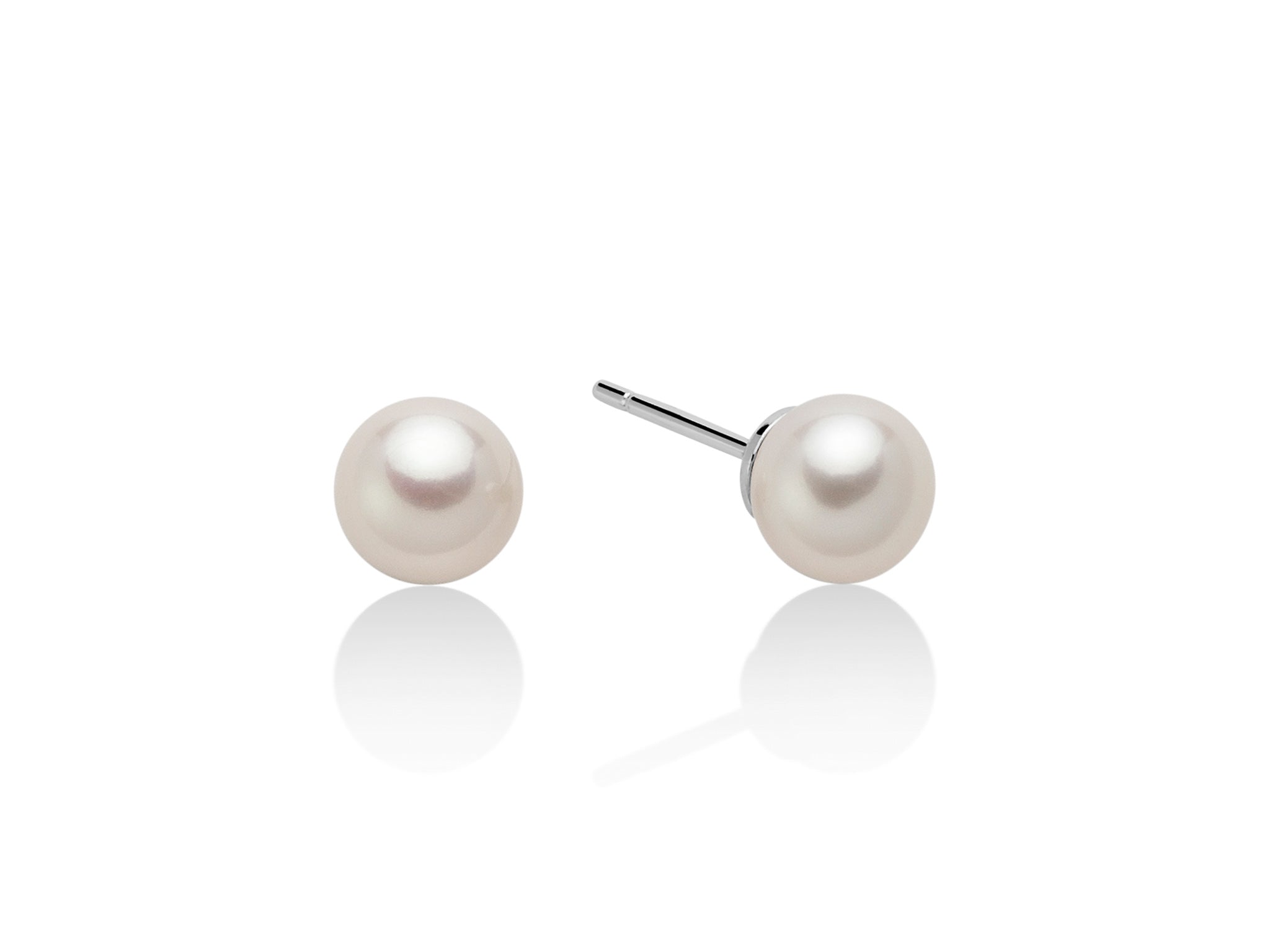 Orecchini Miluna di perle gemelle Oriente in oro bianco 375, 7.5-8MM - PPL758BBMX