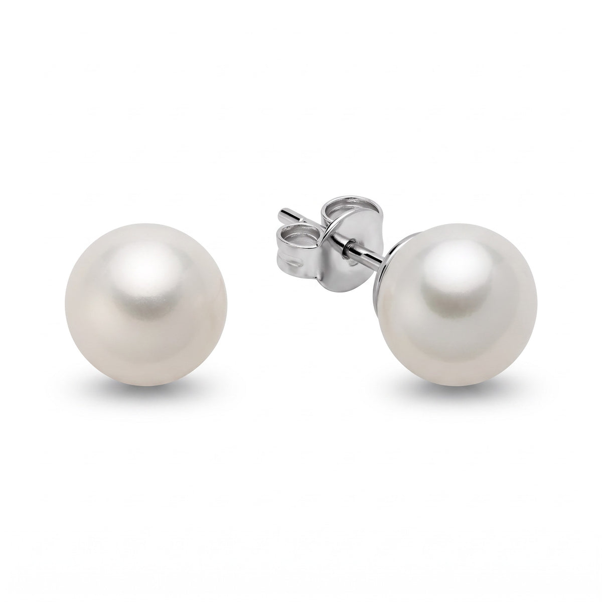 Orecchini Miluna di perle gemelle Oriente in oro bianco 9KT - PPL859BBMX
