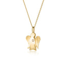 COLLAR ROBERTO GIANNOTTI CON COLGANTE ÁNGEL CHARM EN ORO AMARILLO DE 9KT Y DIAMANTE - PZ657