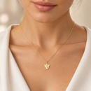 COLLAR ROBERTO GIANNOTTI CON COLGANTE ÁNGEL CHARM EN ORO AMARILLO DE 9KT Y DIAMANTE - PZ657