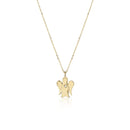 COLLANA CON PENDENTE ANGELO CHARM IN ORO E DIAMANTE - PZ658