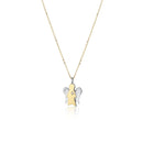 COLLANA CON PENDENTE ANGELO CHARM IN ORO E DIAMANTE - PZ658