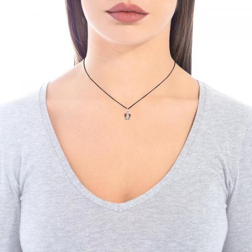 Ciondolo Roberto Giannotti con pendente angelo in oro BICOLORE 18kt - PZ670