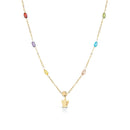 Collana Roberto Giannotti in oro giallo 18kt con angelo e pietre colorate - PZ689