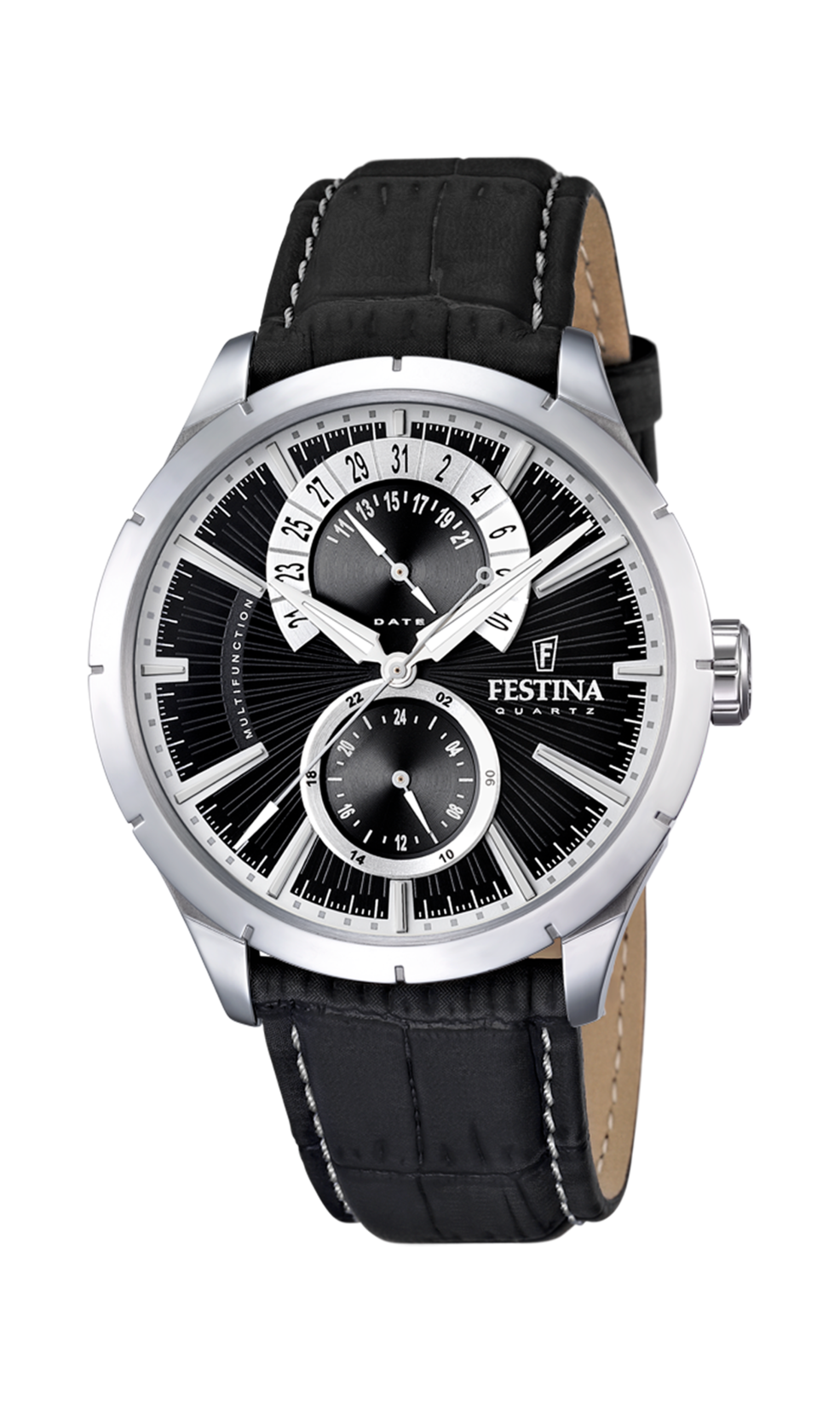 Orologio da uomo Festina multifunzione, quarzo quadrante nero, 45mm - F16573/3