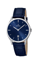 Orologio da uomo Festina Classics, quarzo quadrante e cinturino pelle blu, 39mm - F16745/3
