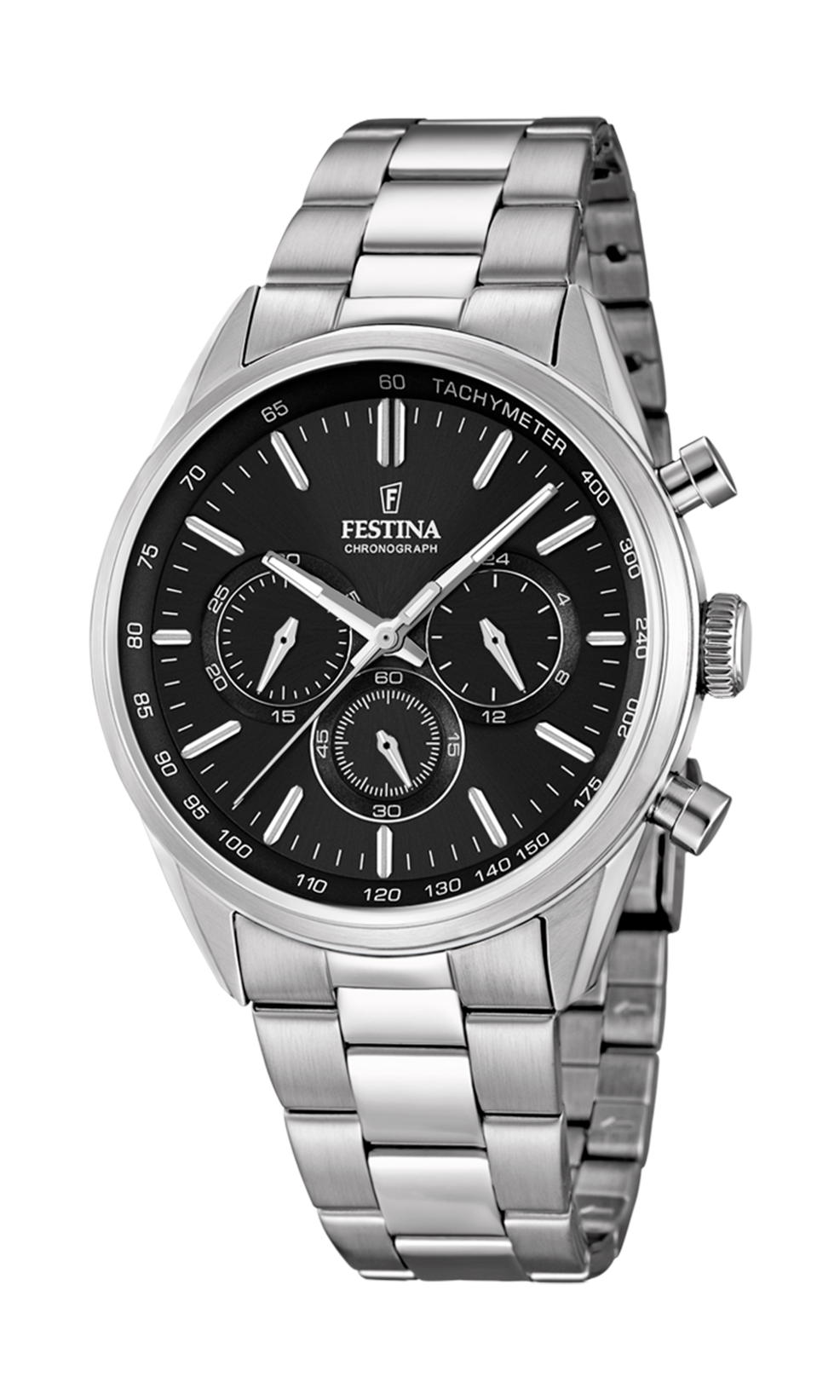 Orologio da uomo Festina Timeless Chronograph, quarzo quadrante nero, 43.5mm - F16820/4