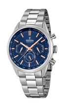 Orologio da uomo Festina Timeless Chronograph, quarzo quadrante blu, 43.5mm - F16820/A