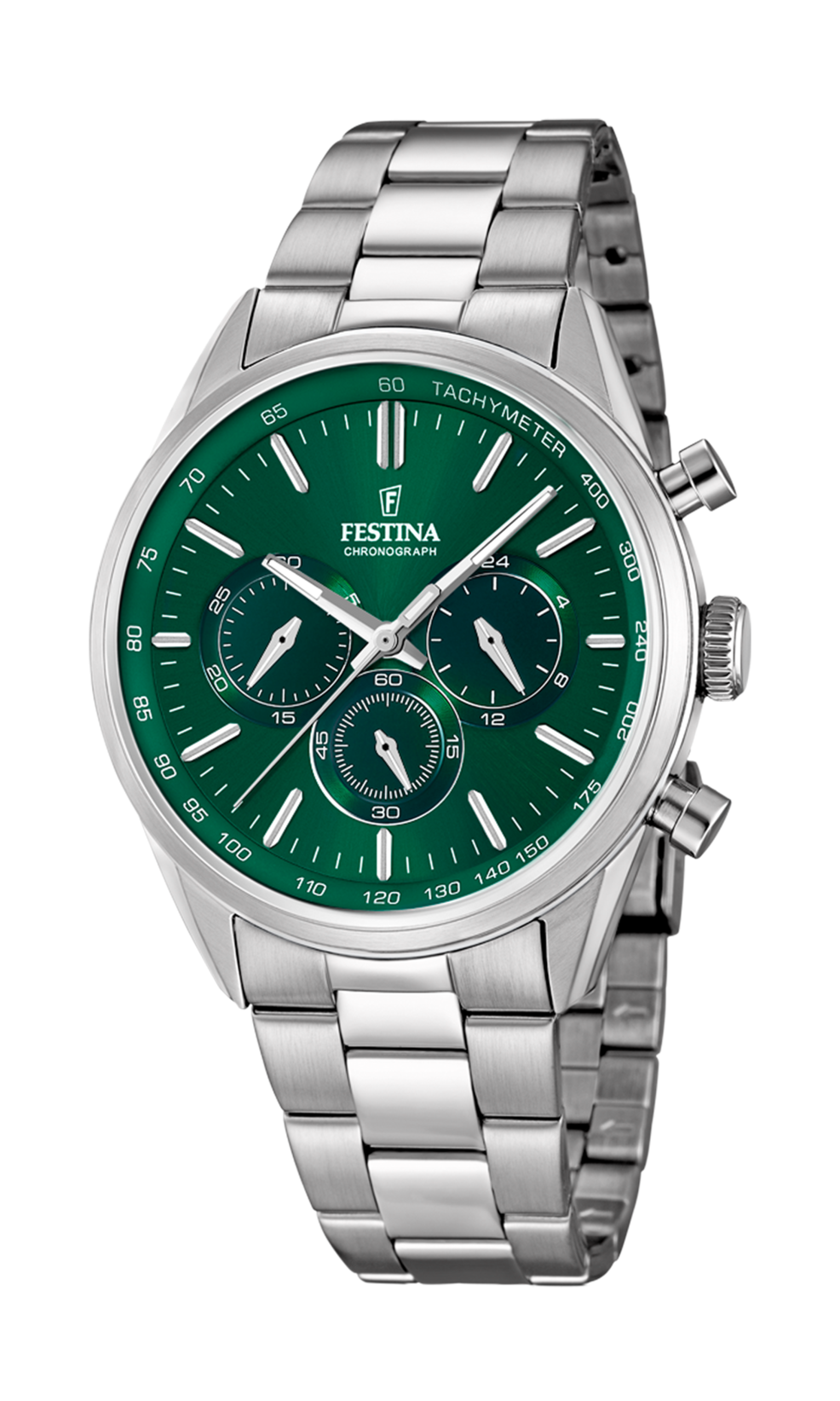 Orologio da uomo Festina Timeless Chronograph, quarzo quadrante verde, 43.5mm - F16820/R
