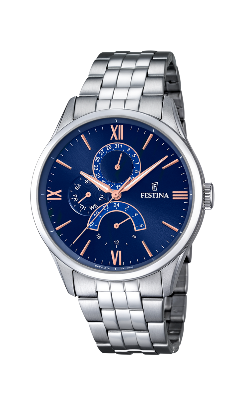 Orologio da uomo Festina multifunzione, quarzo quadrante azzurro, 43mm - F16822/3