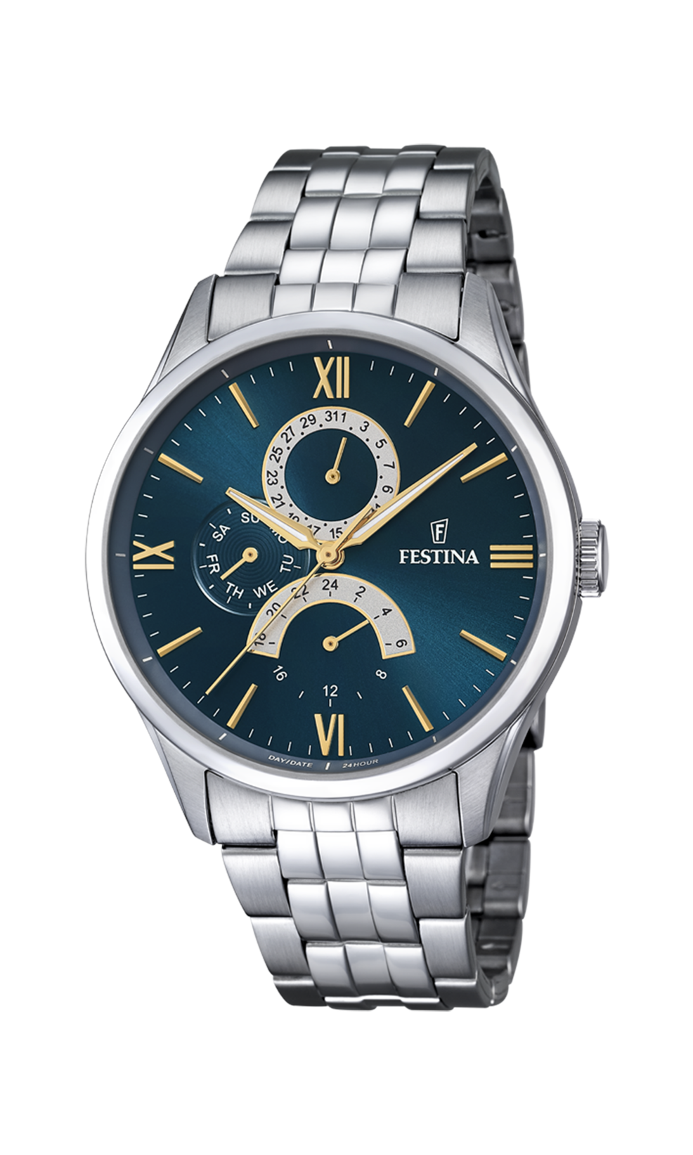 Orologio da uomo Festina Classics, quarzo quadrante azzurro, 43mm - F16822/A