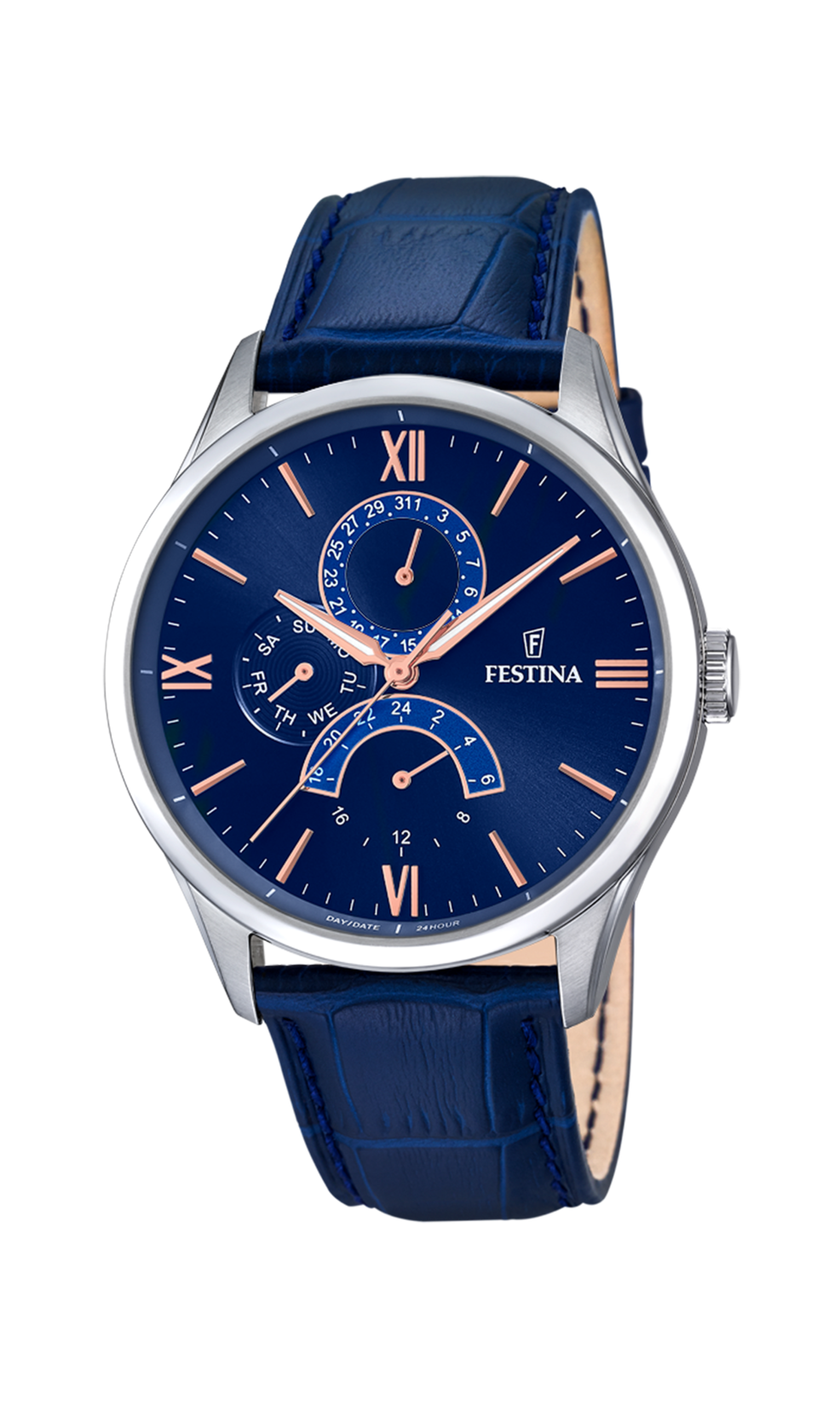 Orologio da uomo Festina multifunzione, quarzo total blue, 43mm - F16823/3