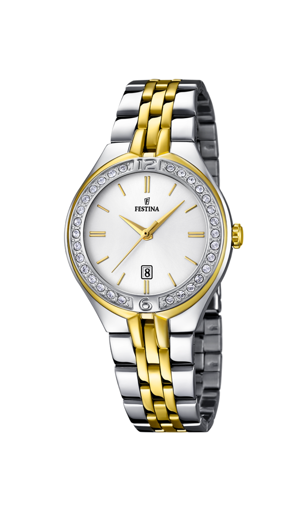 Orologio da donna Festina Mademoiselle, bracciale bicolore, quarzo quadrante bianco, 32mm - F16868/1
