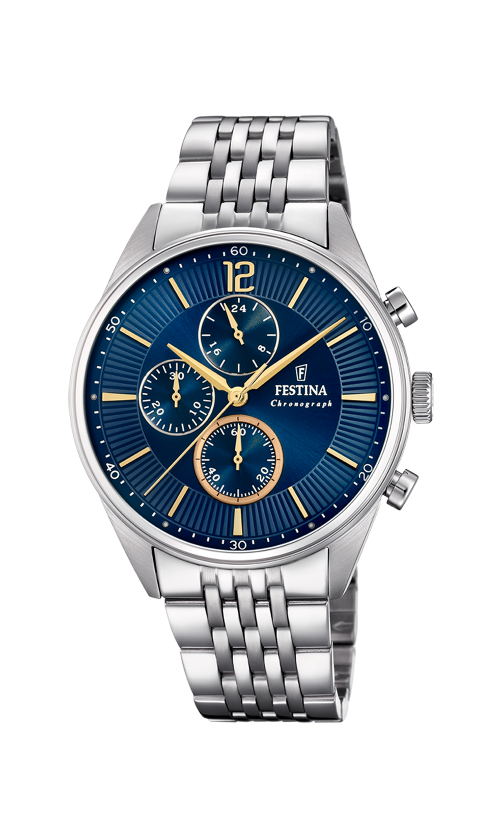 Orologio da uomo Festina Timeless Chronograph, quarzo quadrante blu, 41.5mm - F20285/3
