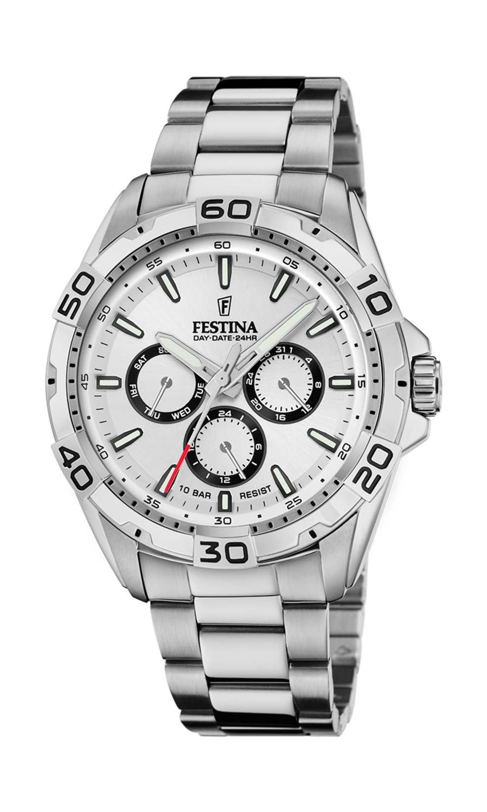 Orologio da uomo Festina multifunzione, quarzo quadrante bianco, 45mm - F20623/1