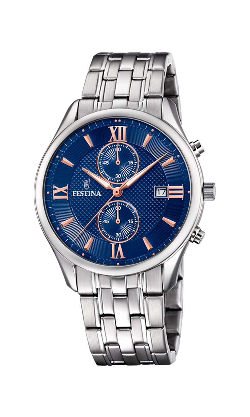 Orologio da uomo Festina Timeless Chronograph, quarzo quadrante azzurro, 42mm - F6854/6