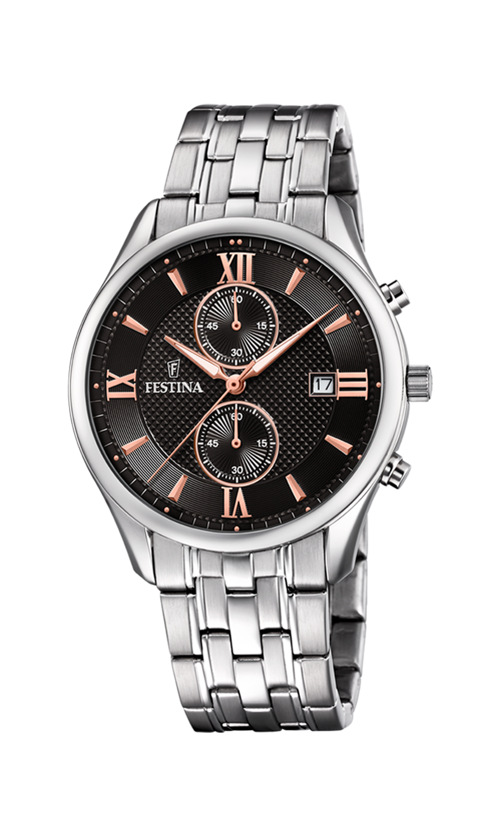 Orologio da uomo Festina Timeless Chronograph, quarzo quadrante nero, 42mm - F6854/7