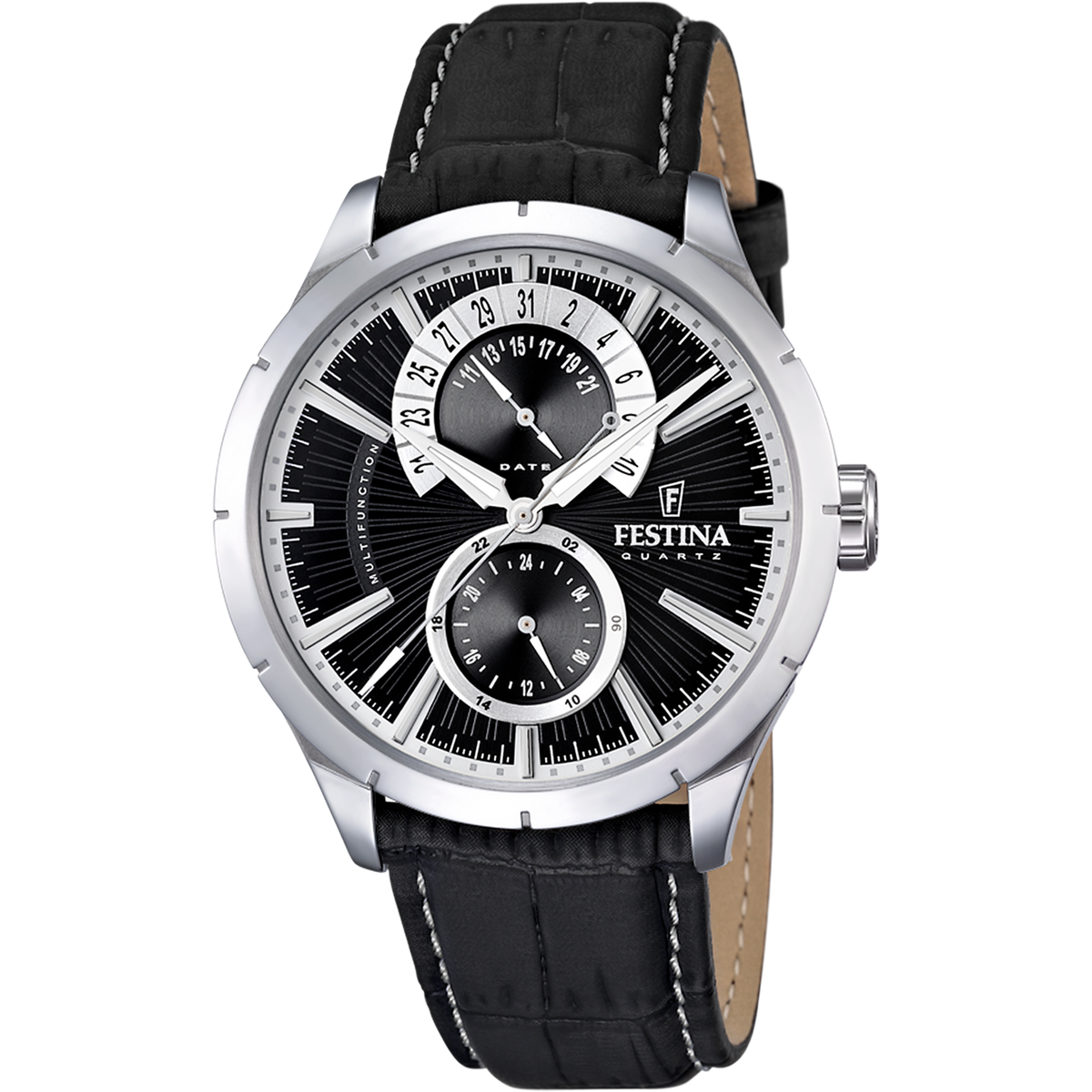 Orologio da uomo Festina multifunzione, quarzo quadrante nero, 45mm - F16573/3