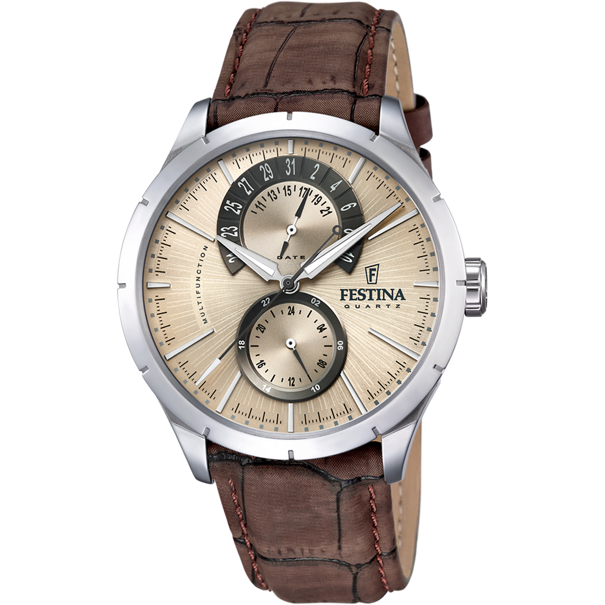 Orologio da uomo Festina multifunzione , quarzo quadrante color oro, 45mm - F16573/9