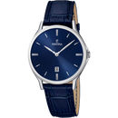 Orologio da uomo Festina Classics, quarzo quadrante e cinturino pelle blu, 39mm - F16745/3