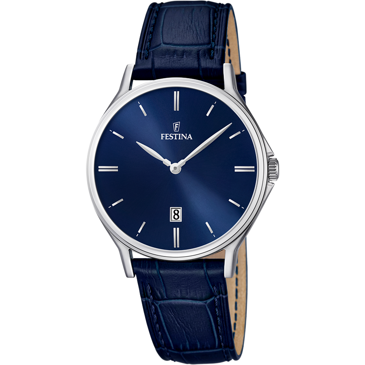 Orologio da uomo Festina Classics, quarzo quadrante e cinturino pelle blu, 39mm - F16745/3