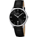 Orologio da uomo Festina Classics, quarzo quadrante nero e cinturino in pelle, 39mm - F16745/5