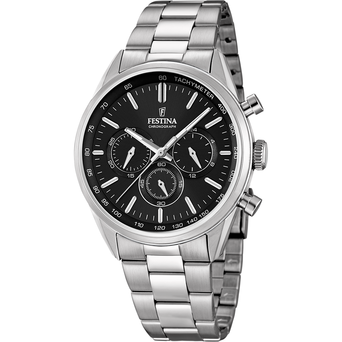 Orologio da uomo Festina Timeless Chronograph, quarzo quadrante nero, 43.5mm - F16820/4