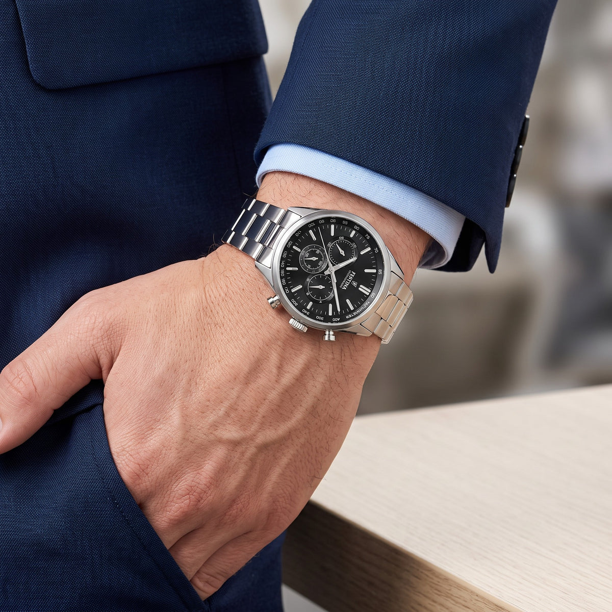 Orologio da uomo Festina Timeless Chronograph, quarzo quadrante nero, 43.5mm - F16820/4